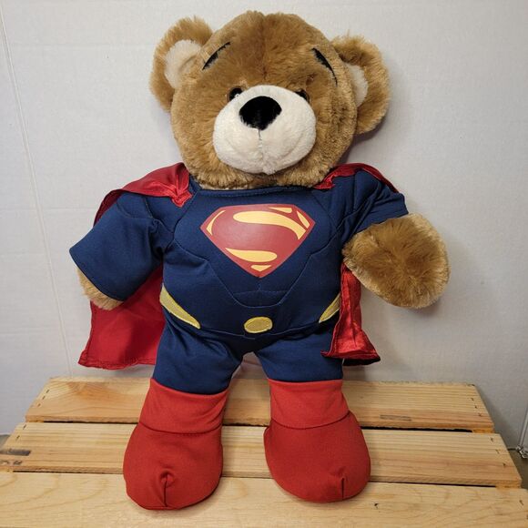 BAB Build-A-Bear Superman Man Of Steel Bear w/ Clothes NWT - Picture 1 of 5